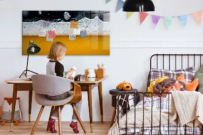 Pizarra magnética de pared con rotulador incluido