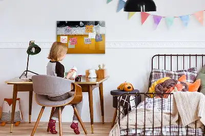 Pizarra magnética de pared con rotulador incluido