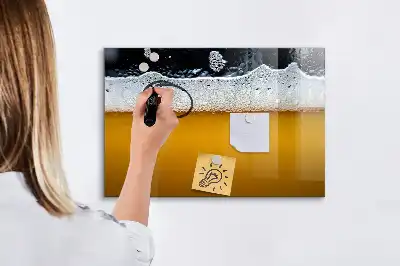 Pizarra magnética de pared con rotulador incluido