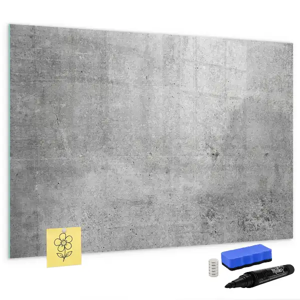 Pizarra borrable de cristal con imanes apta para pared rugosa