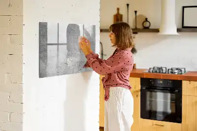Pizarra borrable de cristal con imanes apta para pared rugosa