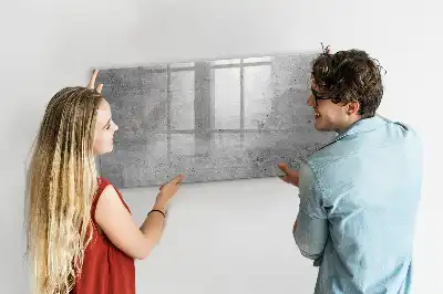 Pizarra borrable de cristal con imanes apta para pared rugosa