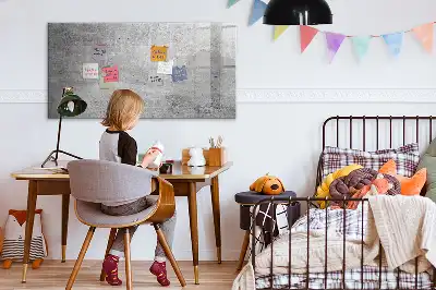 Pizarra borrable de cristal con imanes apta para pared rugosa