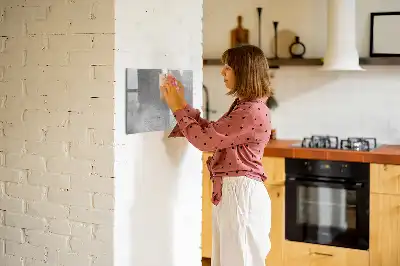 Pizarra borrable de cristal con imanes apta para pared rugosa