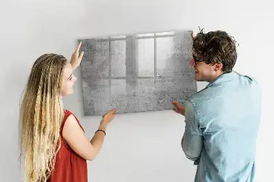 Pizarra borrable de cristal con imanes apta para pared rugosa