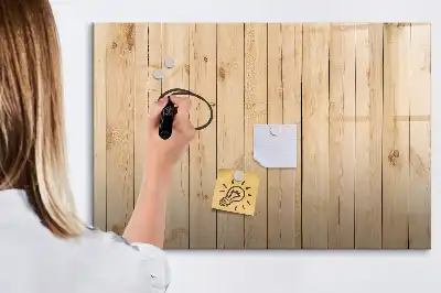 Pizarra magnética de pared de madera con rotulador incluido