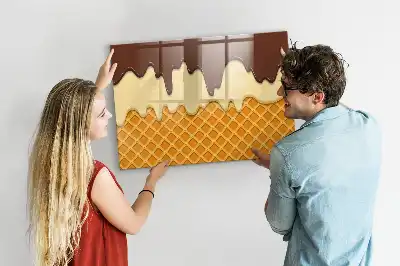 Pizarra de cristal magnética borrable modelo helado