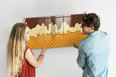 Pizarra de cristal magnética borrable modelo helado