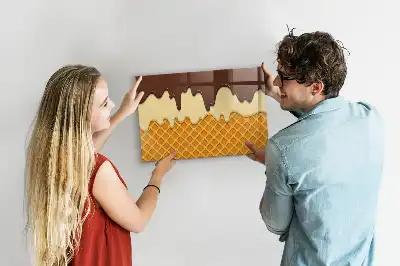 Pizarra de cristal magnética borrable modelo helado
