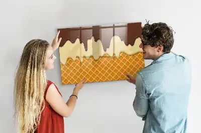 Pizarra de cristal magnética borrable modelo helado