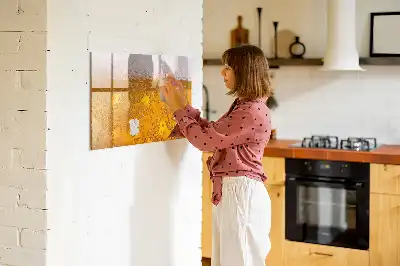 Pizarra magnética de pared con rotulador incluido