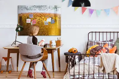 Pizarra magnética de pared con rotulador incluido