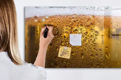 Pizarra magnética de pared con rotulador incluido