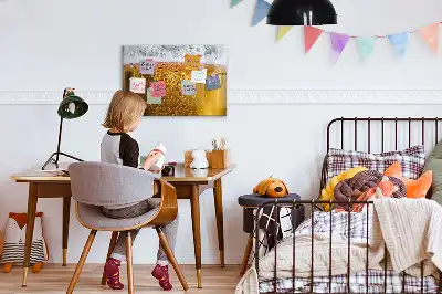 Pizarra magnética de pared con rotulador incluido