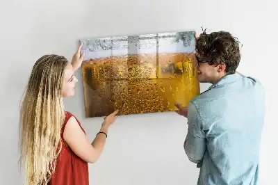 Pizarra magnética de pared con rotulador incluido
