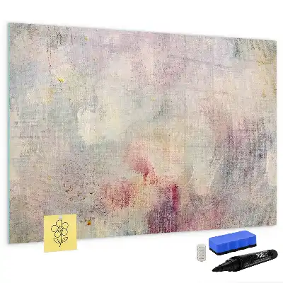 Pizarra magnética de pared con rotulador modelo con diseño de abstracción pintada