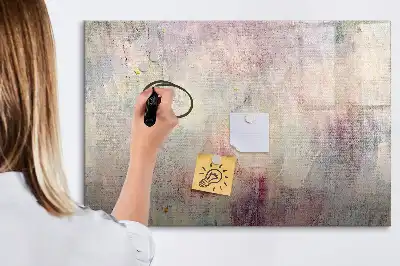 Pizarra magnética de pared con rotulador modelo con diseño de abstracción pintada