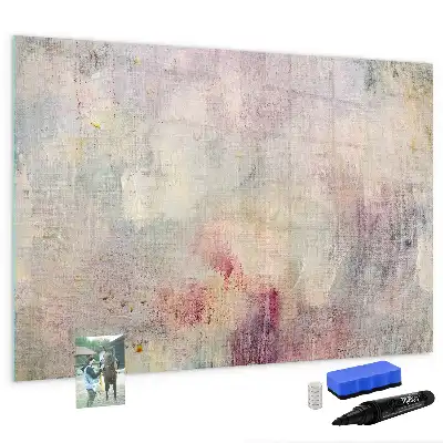 Pizarra magnética de pared con rotulador modelo con diseño de abstracción pintada