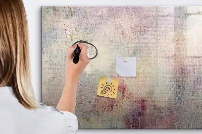 Pizarra magnética de pared con rotulador modelo con diseño de abstracción pintada