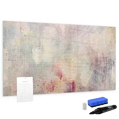 Pizarra magnética de pared con rotulador modelo con diseño de abstracción pintada
