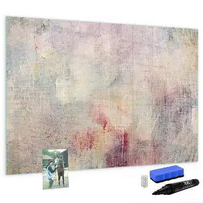 Pizarra magnética de pared con rotulador modelo con diseño de abstracción pintada