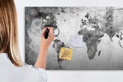 Mapa del mundo pizarra magnética de pared con rotulador