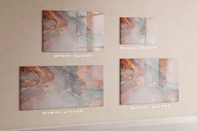 Pizarra magnética de pared con rotulador diseño de mármol decorativo