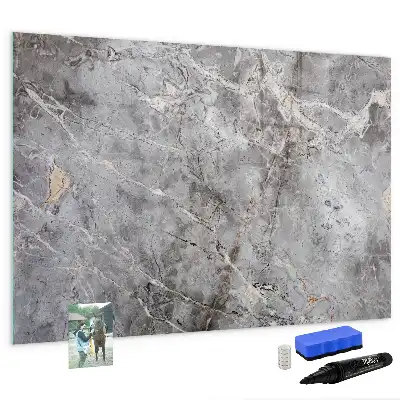 Pizarra magnética de pared con diseño de mármol y rotulador incluido