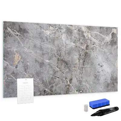 Pizarra magnética de pared con diseño de mármol y rotulador incluido