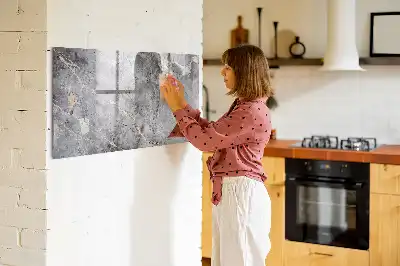 Pizarra magnética de pared con diseño de mármol y rotulador incluido