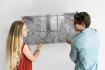 Pizarra magnética de pared con diseño de mármol y rotulador incluido