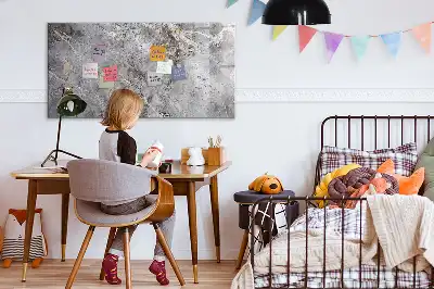Pizarra magnética de pared con diseño de mármol y rotulador incluido