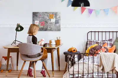 Pizarra magnética de pared con diseño de mármol y rotulador incluido