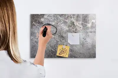 Pizarra magnética de pared con diseño de mármol y rotulador incluido