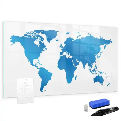 Mapa del mundo pizarra magnética de pared con rotulador