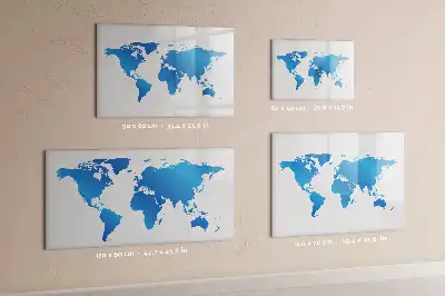 Mapa del mundo pizarra magnética de pared con rotulador