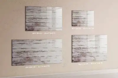 Pizarra magnética de pared con rotulador con patrón de tablas de madera
