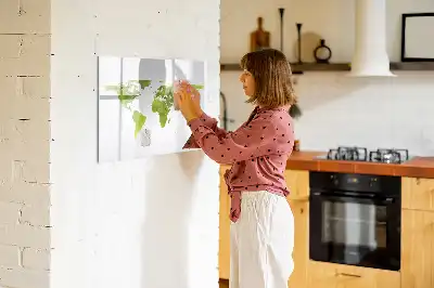 Pizarra de cristal borrable con imanes diseño de mapa del mundo en acuarela