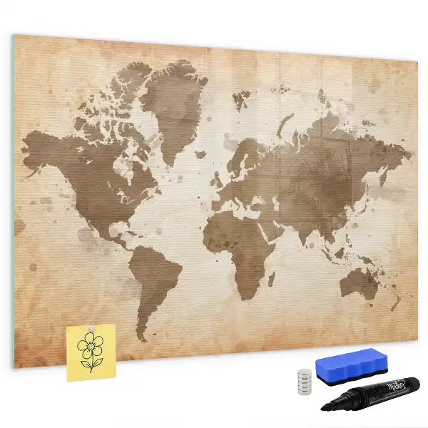 Mapa del mundo magnético de pared con rotulador incluido