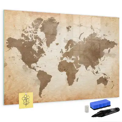 Mapa del mundo magnético de pared con rotulador incluido