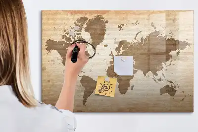 Mapa del mundo magnético de pared con rotulador incluido