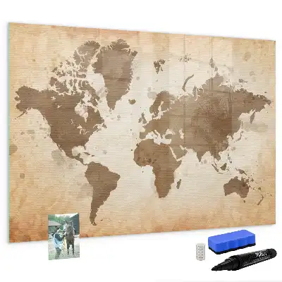 Mapa del mundo magnético de pared con rotulador incluido