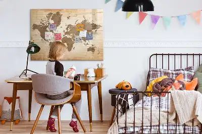 Mapa del mundo magnético de pared con rotulador incluido