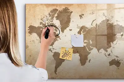 Mapa del mundo magnético de pared con rotulador incluido