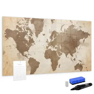Mapa del mundo magnético de pared con rotulador incluido