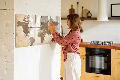 Mapa del mundo magnético de pared con rotulador incluido