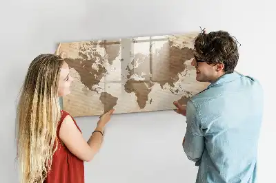 Mapa del mundo magnético de pared con rotulador incluido