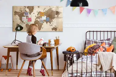 Mapa del mundo magnético de pared con rotulador incluido