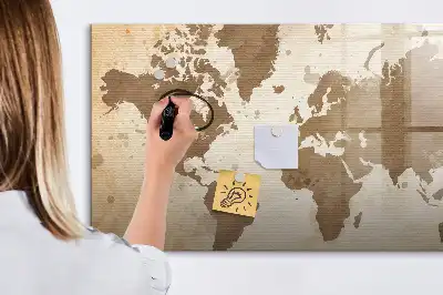 Mapa del mundo magnético de pared con rotulador incluido