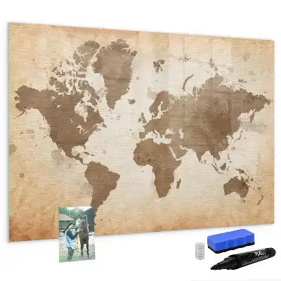Mapa del mundo magnético de pared con rotulador incluido